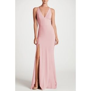 Dress the Population Iris Plunge V-Neck Slit Gown